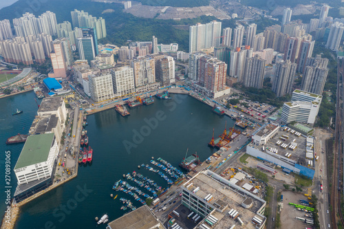 Fototapeta Naklejka Na Ścianę i Meble -  Aerial view of Hong Kong residential district