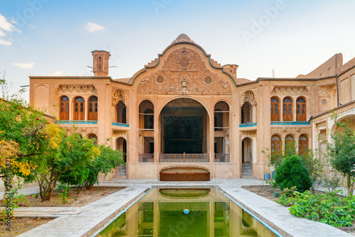 Wonderful view of traditional Iranian courtyard, Kashan © efired