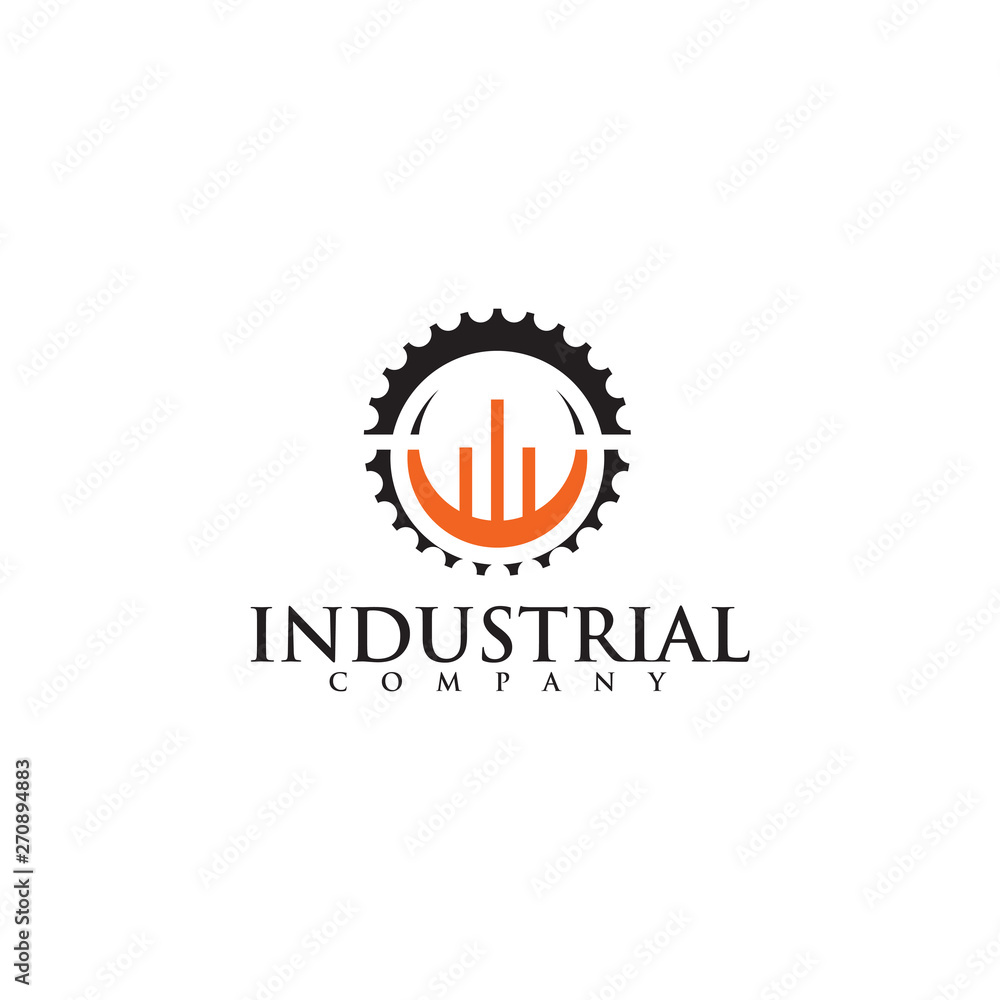 Industrial company logo design vector template icon Industrial company logo design vector template icon