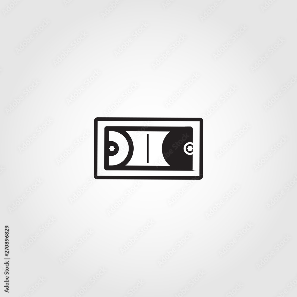 video tape icon. Cassette Vector Icon video tape icon. Cassette Vector Icon
