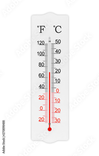 Fahrenheit and celsius scale meteorology thermometer for measuring air  temperature. Thermometer isolated on white background. Ambient temperature  plus 70 degrees fahrenheit Stock Photo | Adobe Stock