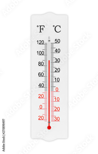 Fahrenheit and celsius scale meteorology thermometer for measuring