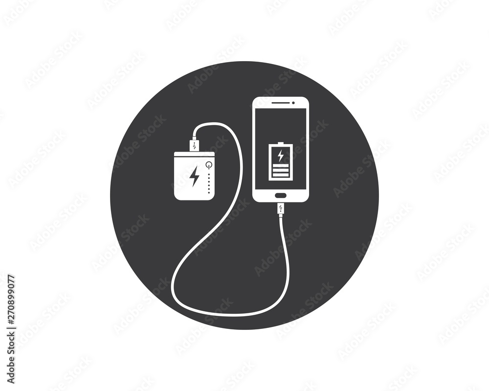 charging smartphone with power bank vecto charging smartphone with power bank vecto