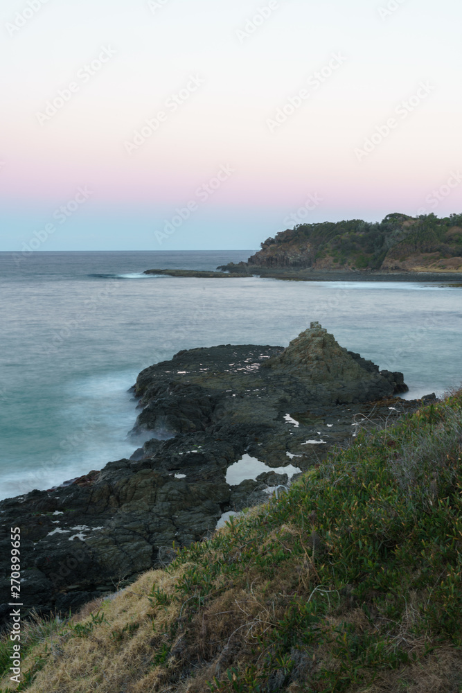 Sonnenaufgang an der Felsküste von Kiama in New South Wales Australien