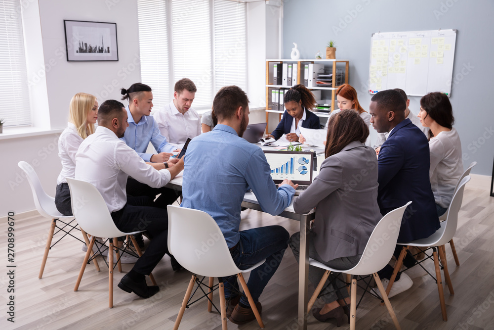 Multi Ethnic Business People Having Business Meeting