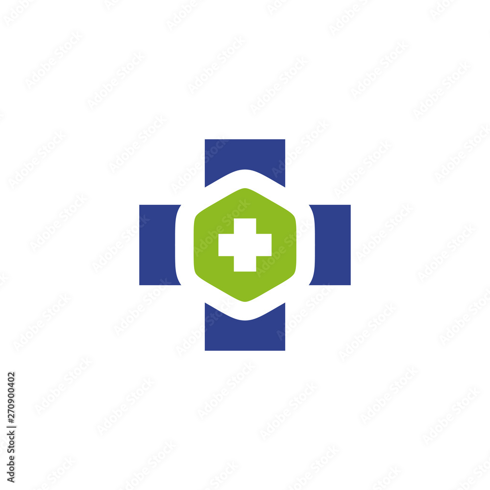 Obraz premium Medical and health care logo design vector template