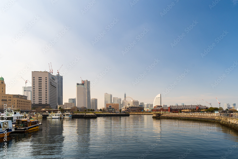 port in Yokohama bay, Japan