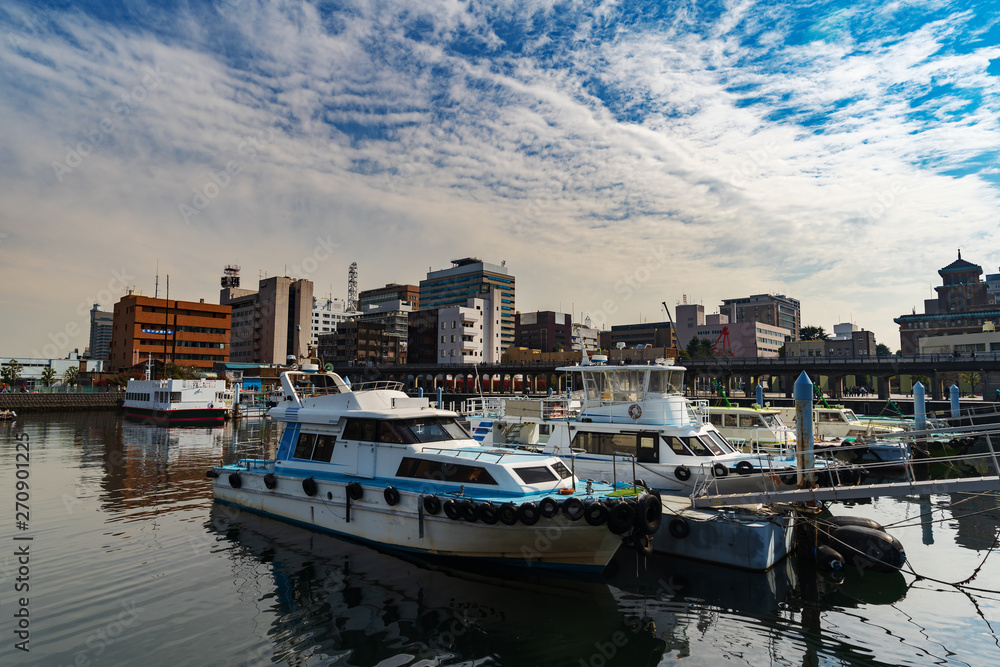 port in Yokohama bay, Japan
