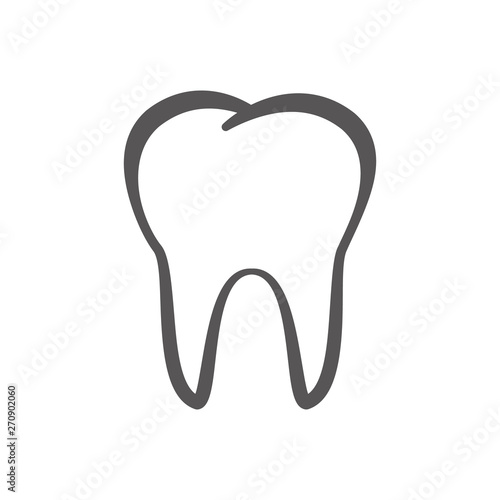 Outline tooth icon vector illustration on white background