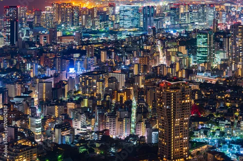 Obraz Tokio miasto przy zmierzchem, Japonia