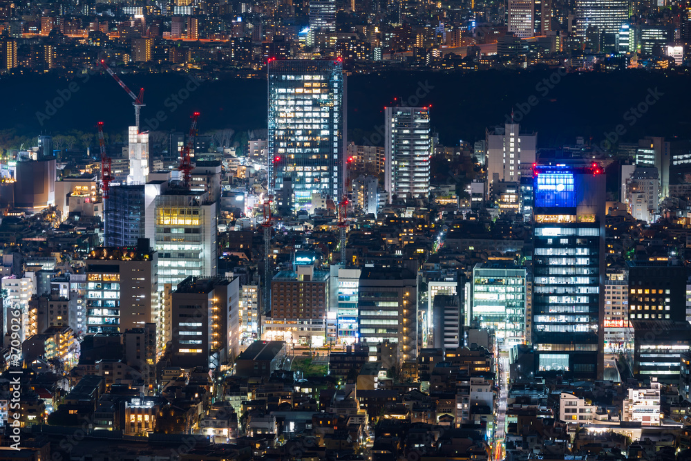 Tokyo city at twilight, Japan