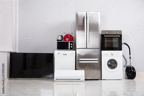 Modern Appliances In New Kitchen Apartment photo