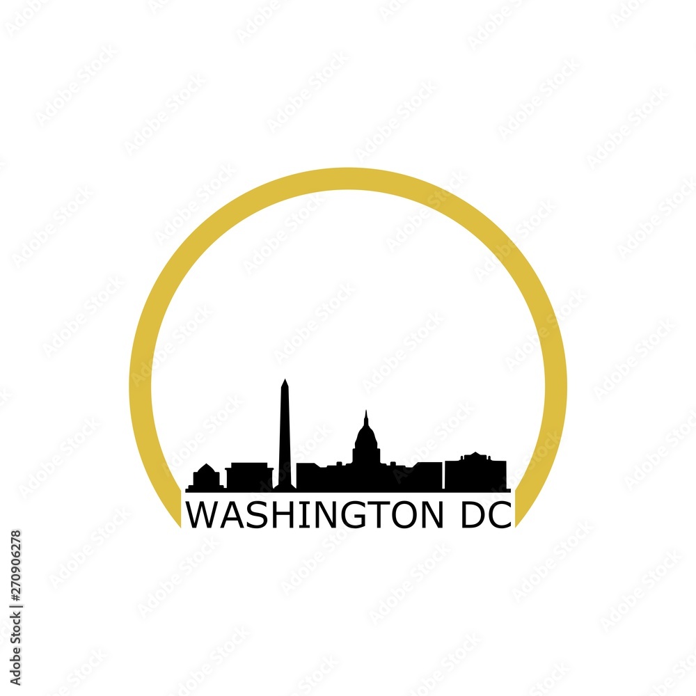 Illustration white house washington dc, Capitol building logo