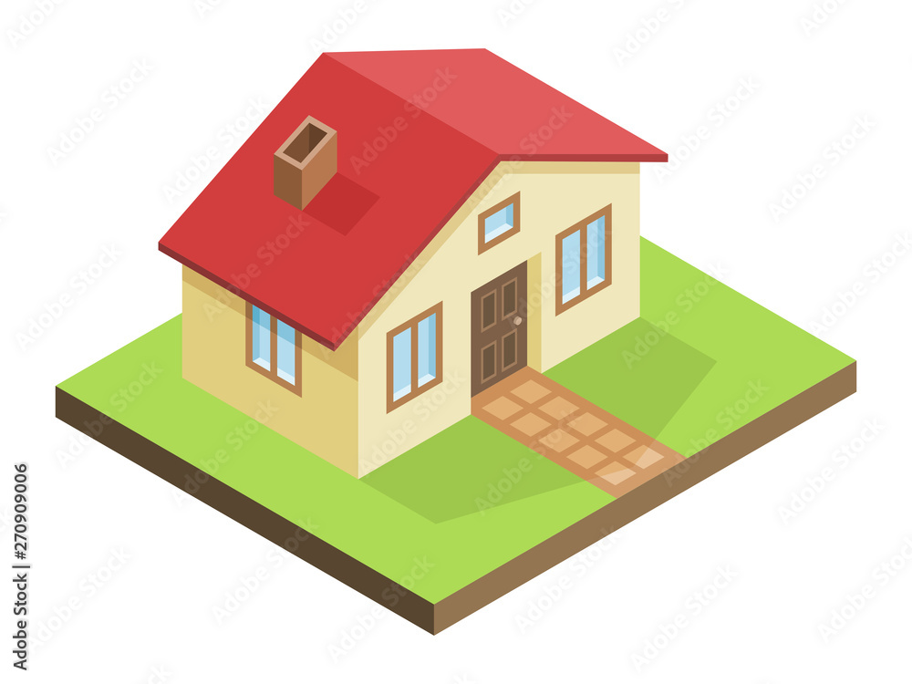 Isometric modern house Isometric modern house