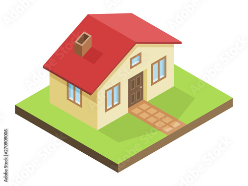 Isometric modern house