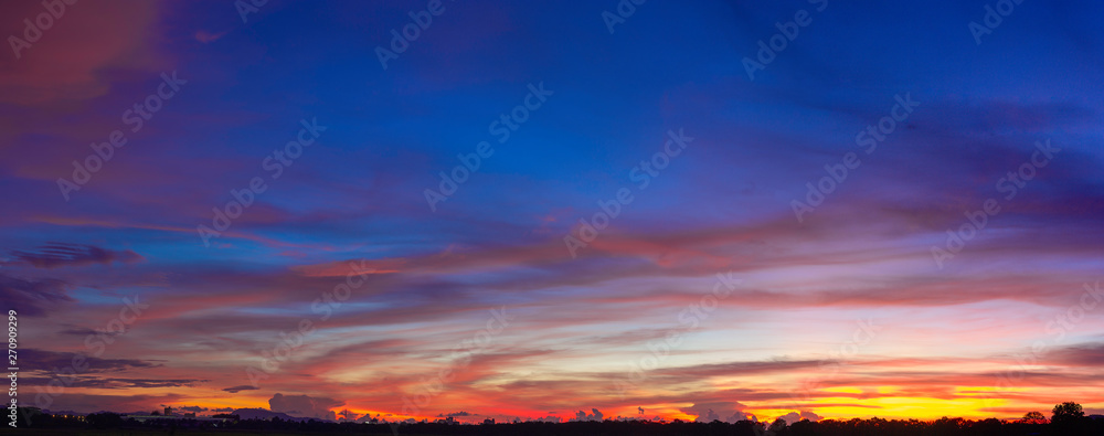 sky and sunset panorama