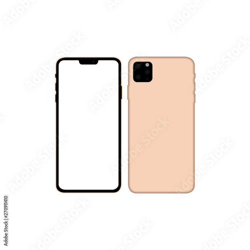 phone front isolated on white background 