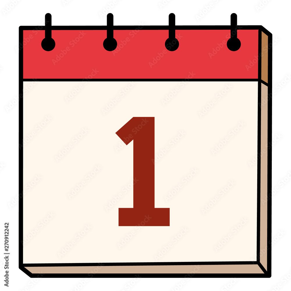 New year calendar / cartoon vector and illustration, isolated on white