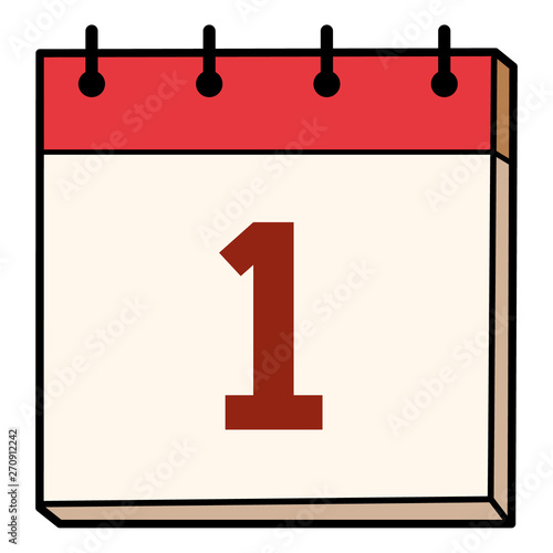 New year calendar / cartoon vector and illustration, isolated on white background