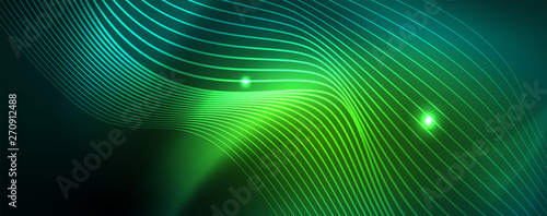 Shiny neon vector wave line abstract background  motion concept