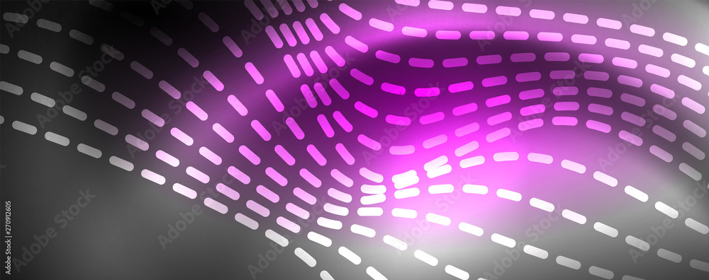 Neon vector wave lines abstract background, magic futuristic techno design Neon vector wave lines abstract background, magic futuristic techno design