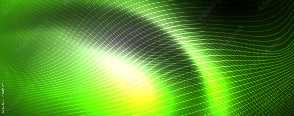 Neon vector wave lines abstract background, magic futuristic techno design Neon vector wave lines abstract background, magic futuristic techno design