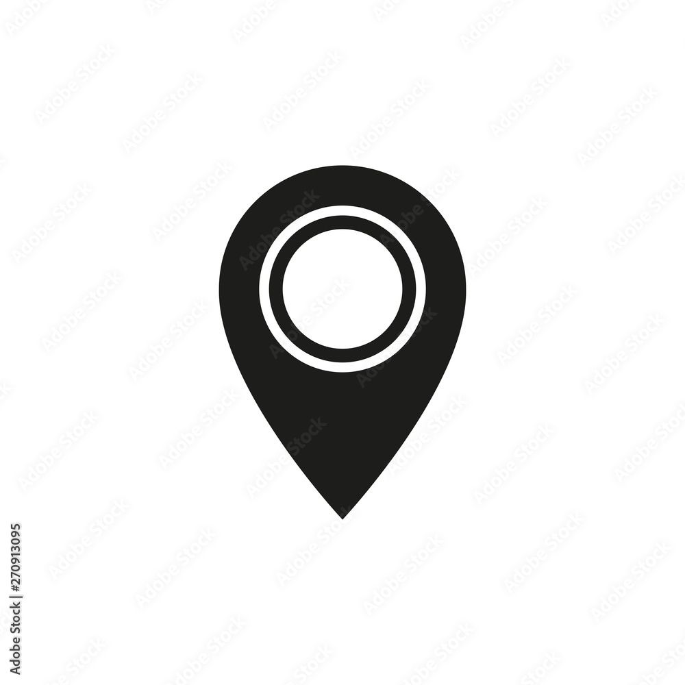 Location icon. Flat vector illustration Location icon. Flat vector illustration