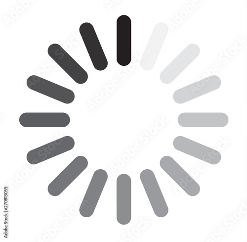 loading sign icon, vector symbol of download and upload on internet, black color