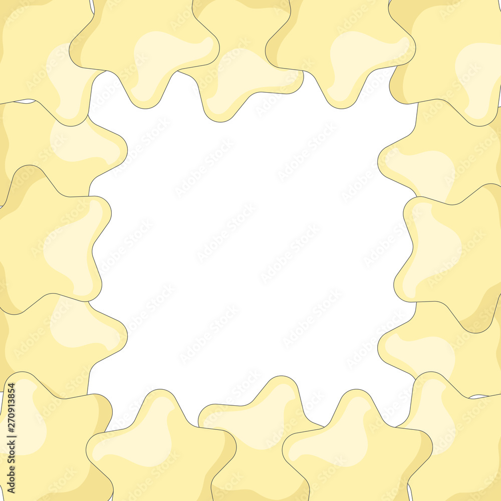 Square frame template with cartoon stars. Square frame template with cartoon stars.