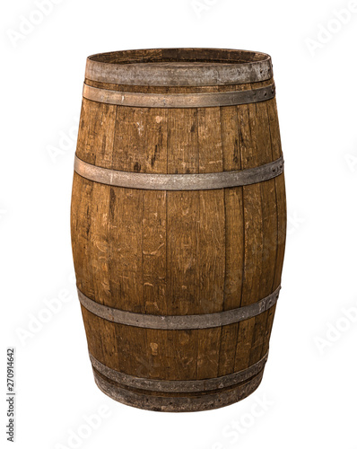oak brown barrels wooden steel gray hoops traditional wine aging production winemaking