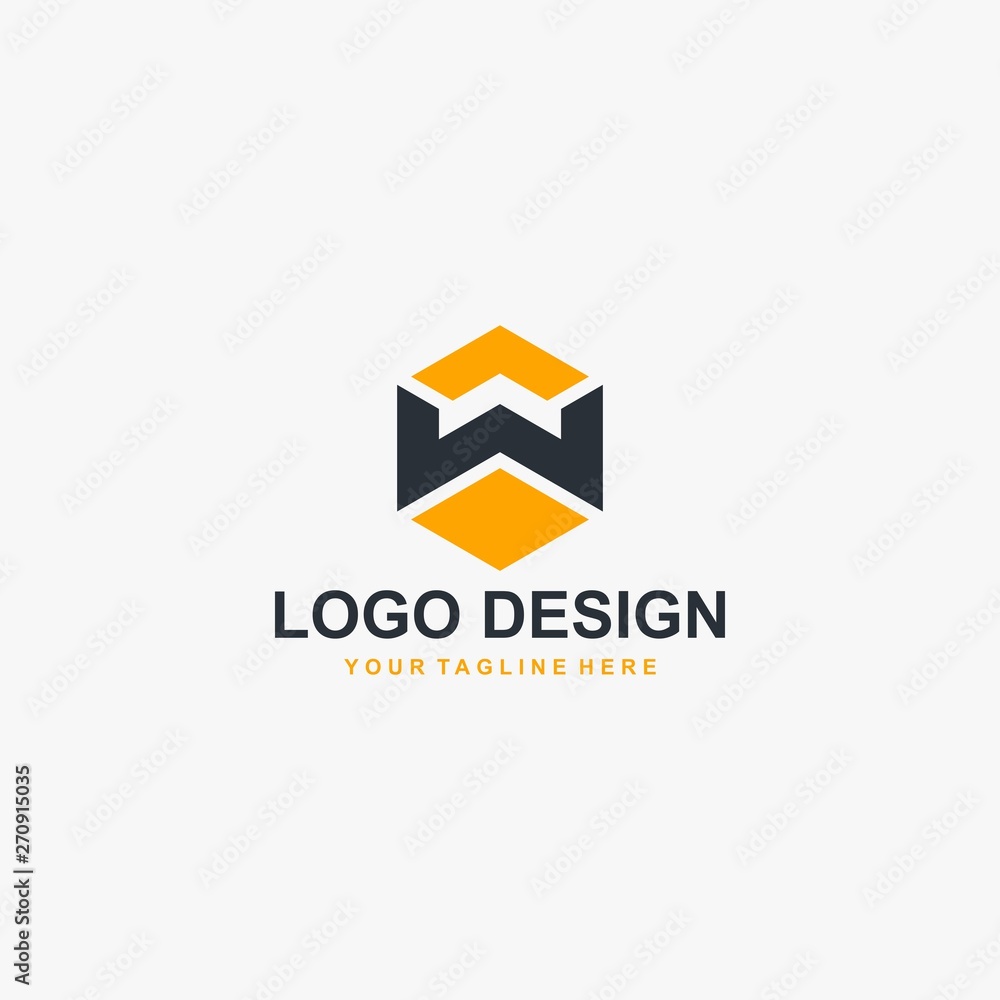 Cube outline logo design vector. Abstract logo design. Cube outline logo design vector. Abstract logo design.