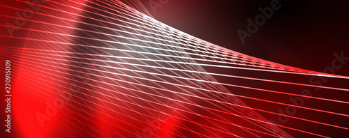 Color light with lines, outer space background, bright rays