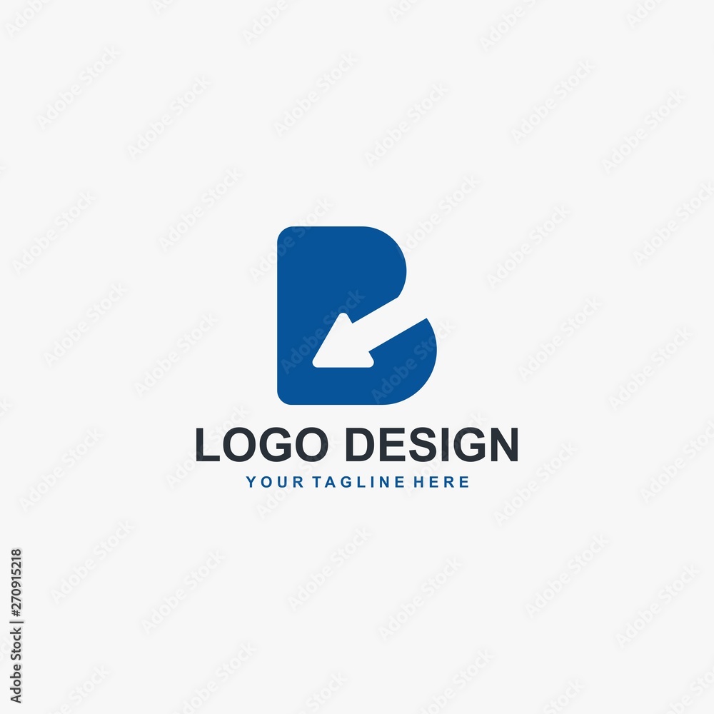 Letter B and arrow logo design vector. Abstract logo design. Type logo for business. Letter B and arrow logo design vector. Abstract logo design. Type logo for business.
