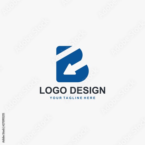Letter B and arrow logo design vector. Abstract logo design. Type logo for business. Free Download Letter B and arrow logo design vector. Abstract logo design. Type logo for business. - GFXLoad