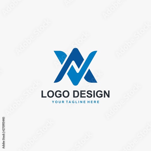 Letter AV logo design vector. Technology logo design.