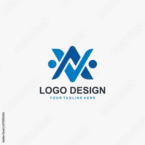 Letter AV logo design vector. Technology logo design.