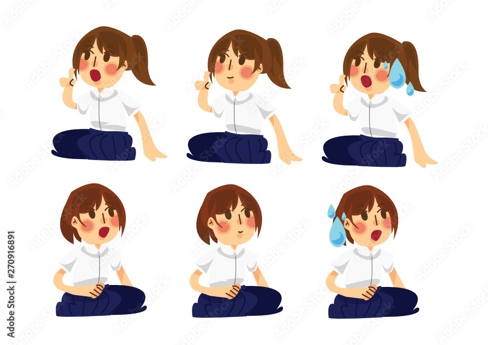 two girl sitting and having an argument, 3 different pose two girl sitting and having an argument, 3 different pose