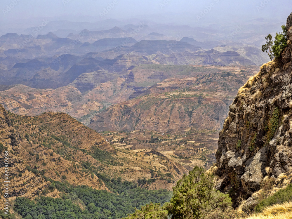 Beautiful landscape in SimIen mountain national park, Ethiopia