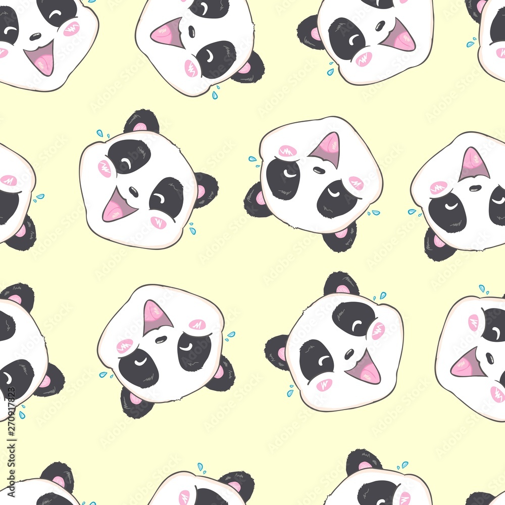 Cartoon Seamless Panda Pattern Cartoon Seamless Panda Pattern