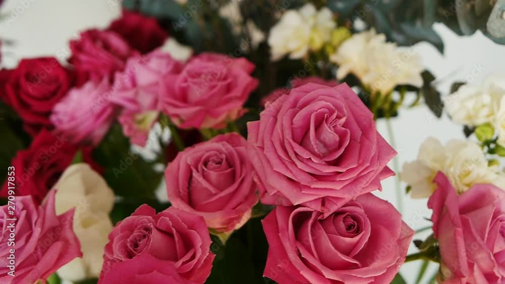 Bouquet of Roses on background