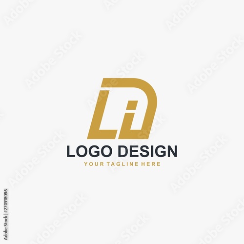 Letter LI logo design vector. Abstract font logo design.