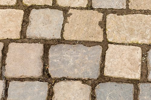 gray cobblestone row stones paving gray stripes city square background base