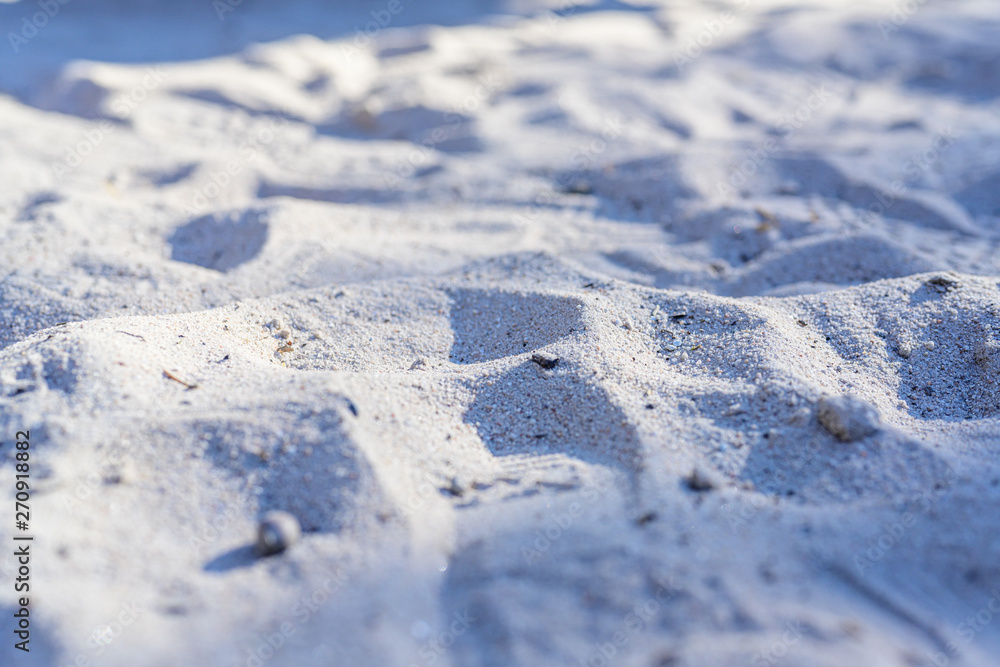 Close up of sand on a beach in summer