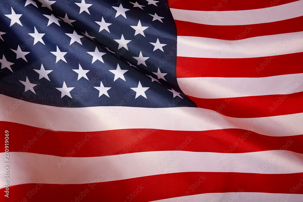 Obraz premium American flag background. Waving USA flag.