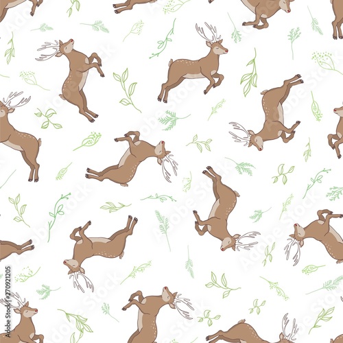 seamless deer pattern