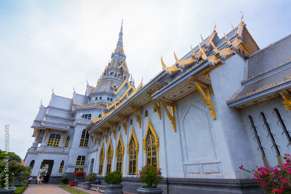Thailand May 5 2017; Wat Sothon Wararam Worawihan, The Buddhist Temple at Chachoengsao province in Thailand. Thailand May 5 2017; Wat Sothon Wararam Worawihan, The Buddhist Temple at Chachoengsao province in Thailand.