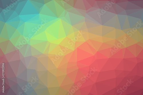 Gradient background with mosaic shape of triangular and square cells of various colors ideal for modern technology backgrounds.
