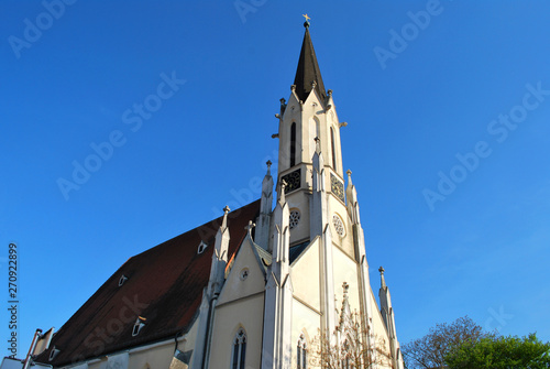 The Stadtpfarrkirche in the historical city center in Melk, Lower Austria, Austria
