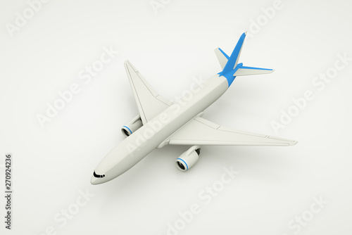 Passenger Airplane, Airliner. Isometric Concept. Transportation Mode. Aircraft Vehicle. 3d illustration