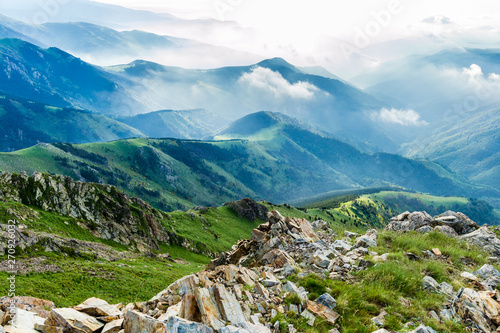 Morning hike in the Pyrenees Mountains (Catalonia, Spain). photo